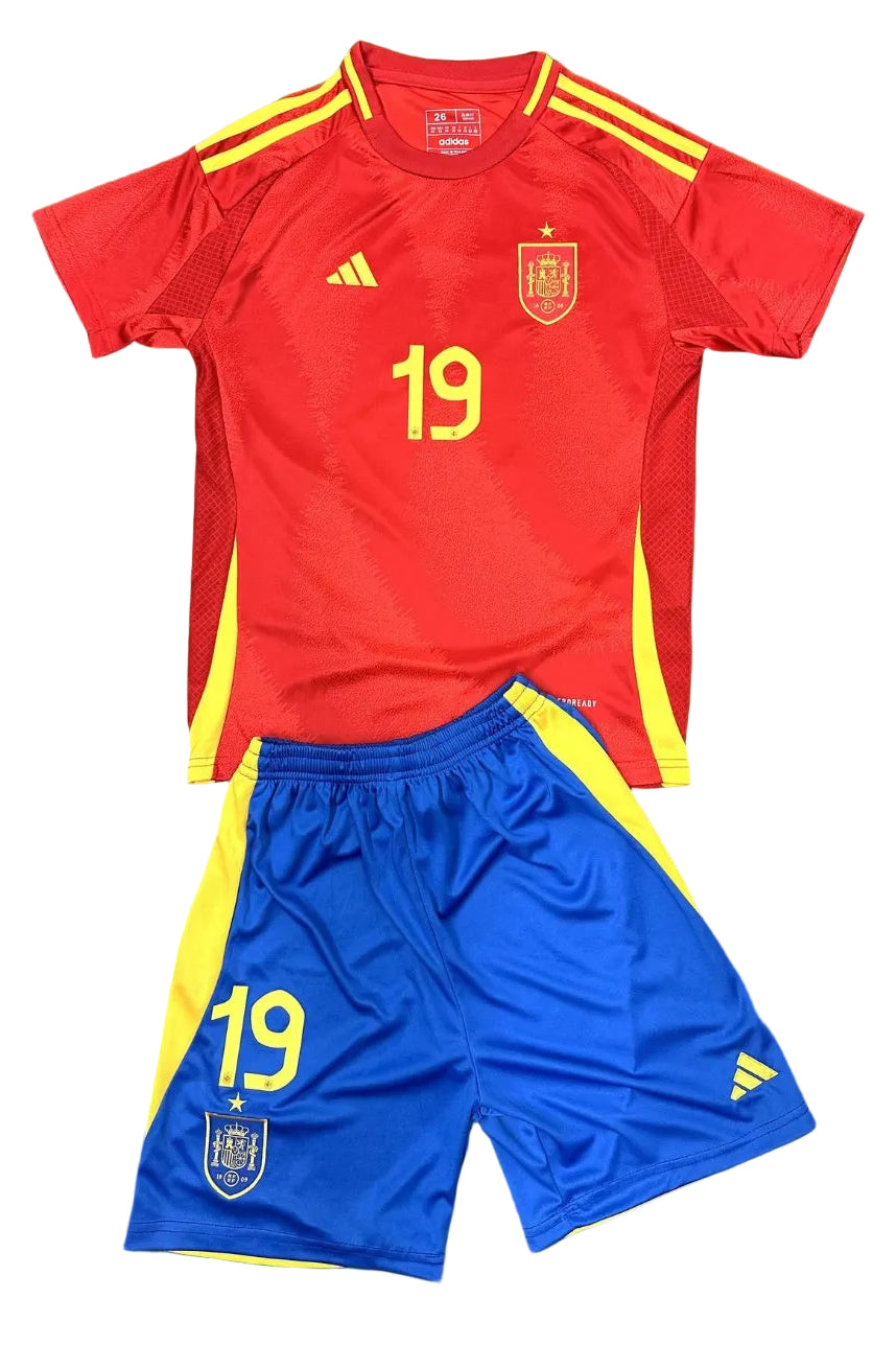 Youth Lamine Yamal Spain Jersey Kit (Jersey+Shorts) Kids Set