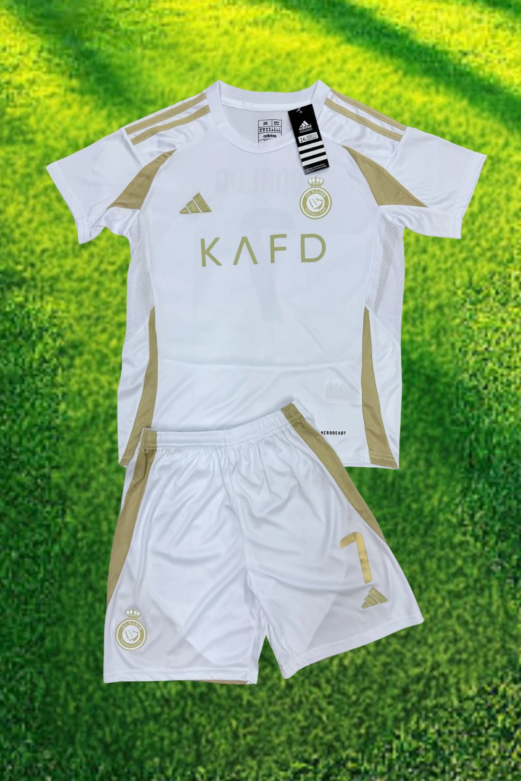 Youth Ronaldo Jersey 24-25 Alternate Kit Kids Soccer Sets (Jersey+Shorts)