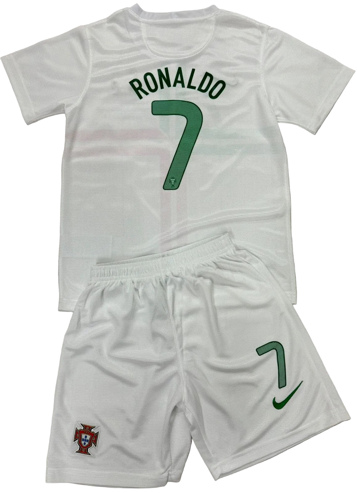 Youth Ronaldo Jersey Retro Portugal 12’ Kit Kids Soccer Sets (Jersey+Shorts)