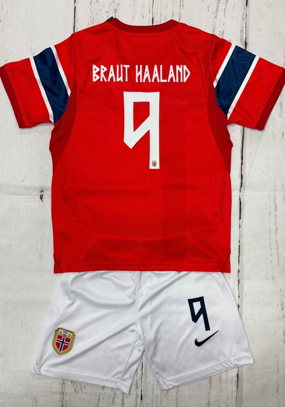 Kids Haaland Norway Jersey World Cup home kit