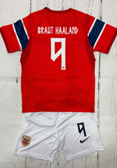 Kids Haaland Norway Jersey World Cup home kit