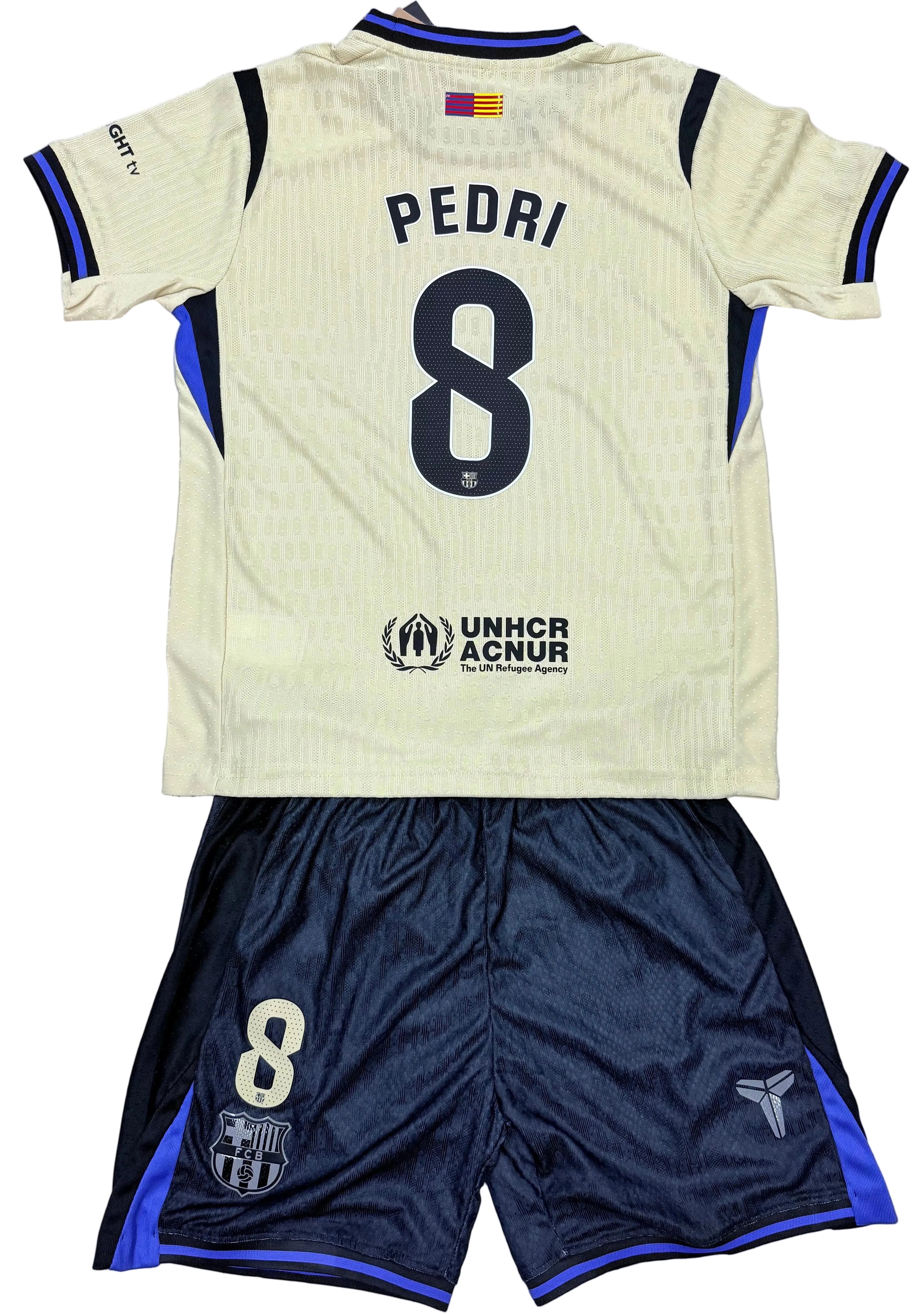 Youth Pedri Jersey 25’ Barcelona Alternate Kids Kit