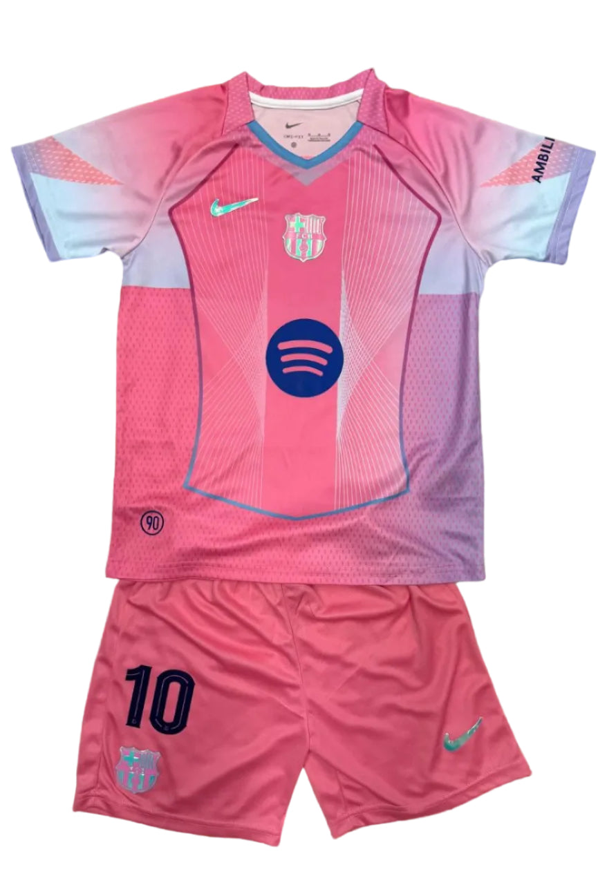 Youth Yamal Barcelona alternate kids soccer kit