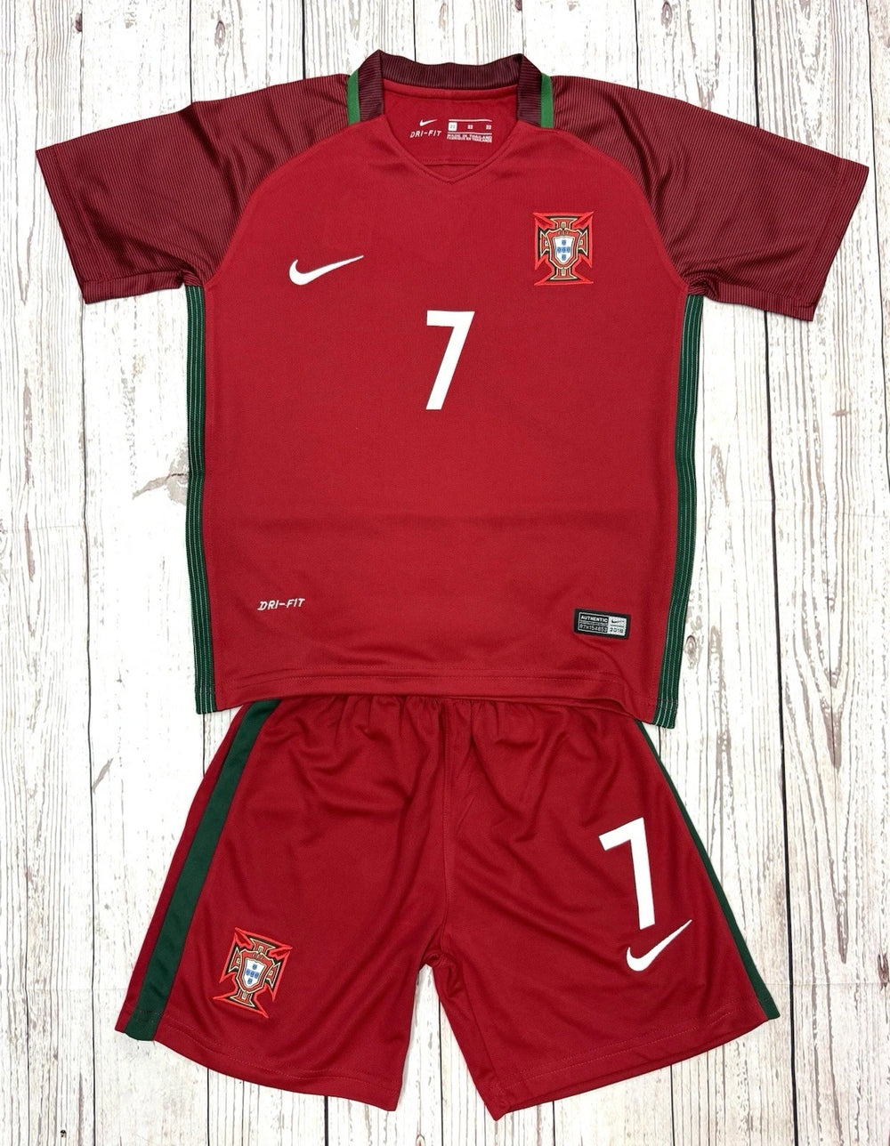 Portugal Ronaldo #7 Youth Jersey Kids Kit Jersey & Short Set - MEDIUM (26)
