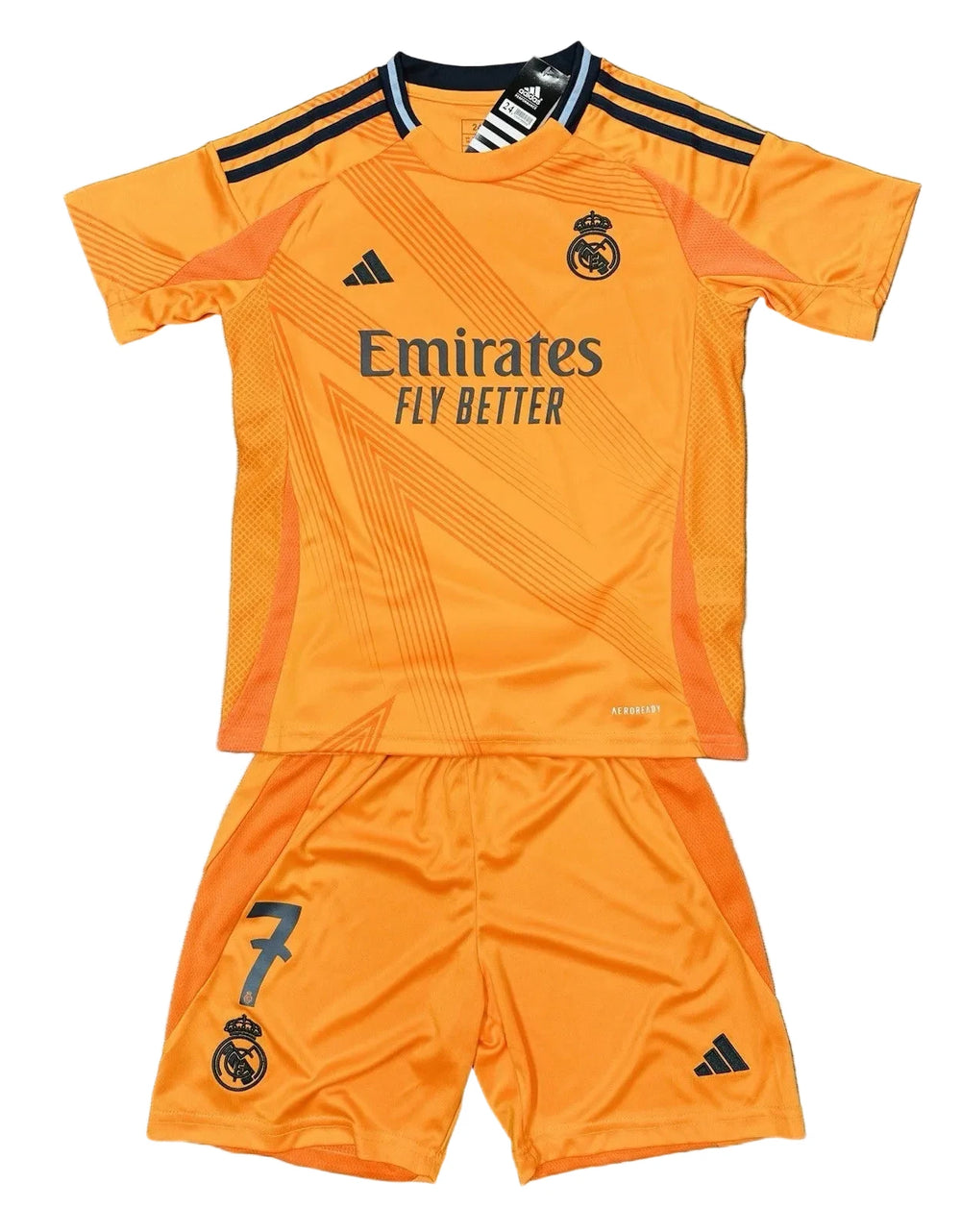 Youth Vini Jr #7 (Jersey & Short) Set Kids Soccer Kits LARGE (28) 10-12