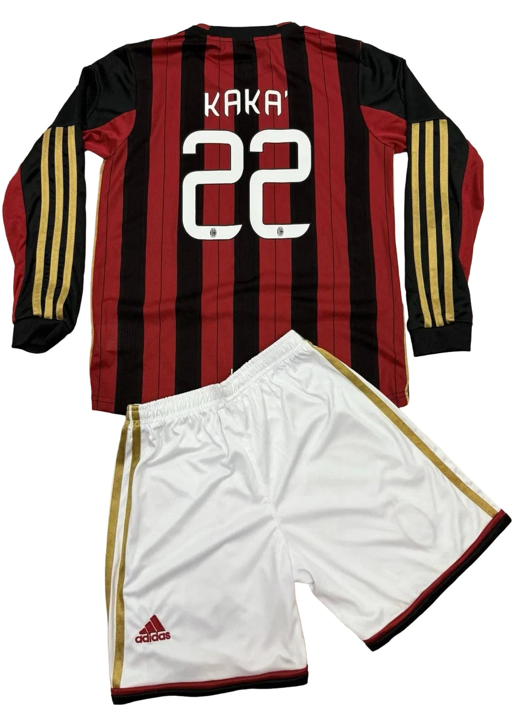 Youth Kaka Retro Jersey and Shorts Set Kids Soccer Kits - Size LARGE (28)