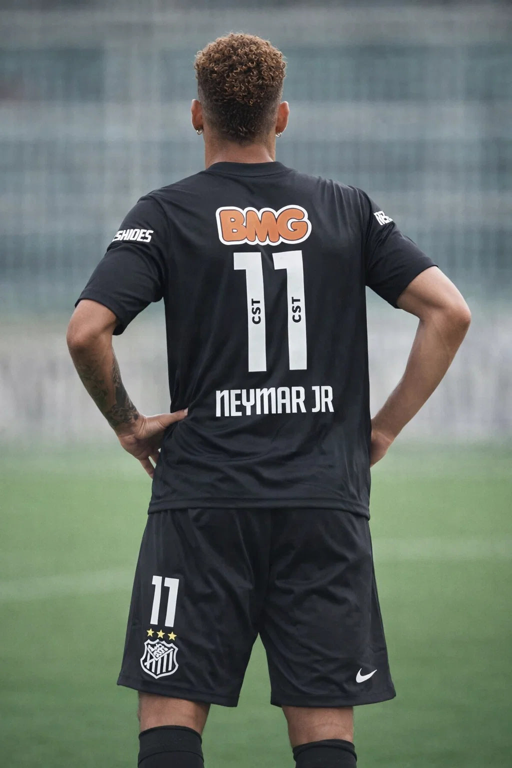 Youth Retro Neymar Jr #11 Brazil Jersey + Short Set Kids Soccer Kit